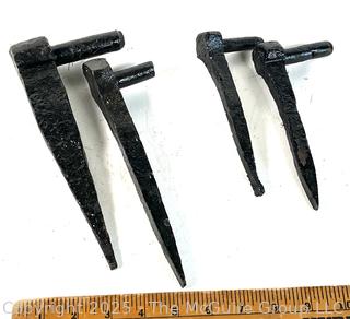 Wrought Iron Forged Door/Hinge Pins<br>

<br><br>

Removal Options:<br><br> Sat (Nov 8) & Sun (Nov 9) 11-3pm, 56 Scotch Hill Rd., Cambridge NY 12816<br><br>

Sat (Nov 15) 12-2pm, TMG Warehouse, 2800 Juniper St., Fairfax, VA 22031<br><br>

Request Shipping (david@themcguiregroupllc.com)