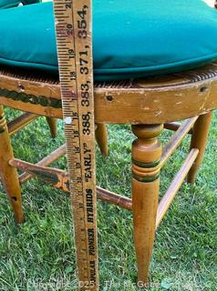 Pair of Hand Painted Side Chairs with Rope Seats<br>

<br><br>

Removal Options:<br><br> Sat (Nov 8) & Sun (Nov 9) 11-3pm, 56 Scotch Hill Rd., Cambridge NY 12816<br><br>

Sat (Nov 15) 12-2pm, TMG Warehouse, 2800 Juniper St., Fairfax, VA 22031<br><br>

Request Shipping (david@themcguiregroupllc.com) 