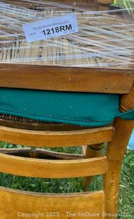 Pair of Hand Painted Side Chairs with Rope Seats<br>

<br><br>

Removal Options:<br><br> Sat (Nov 8) & Sun (Nov 9) 11-3pm, 56 Scotch Hill Rd., Cambridge NY 12816<br><br>

Sat (Nov 15) 12-2pm, TMG Warehouse, 2800 Juniper St., Fairfax, VA 22031<br><br>

Request Shipping (david@themcguiregroupllc.com) 