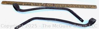 Pair of Long Forged Iron Farm Tools<br>

<br><br>

Removal Options:<br><br> Sat (Nov 8) & Sun (Nov 9) 11-3pm, 56 Scotch Hill Rd., Cambridge NY 12816<br><br>

Sat (Nov 15) 12-2pm, TMG Warehouse, 2800 Juniper St., Fairfax, VA 22031<br><br>

Request Shipping (david@themcguiregroupllc.com) 