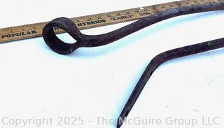 Pair of Long Forged Iron Farm Tools<br>

<br><br>

Removal Options:<br><br> Sat (Nov 8) & Sun (Nov 9) 11-3pm, 56 Scotch Hill Rd., Cambridge NY 12816<br><br>

Sat (Nov 15) 12-2pm, TMG Warehouse, 2800 Juniper St., Fairfax, VA 22031<br><br>

Request Shipping (david@themcguiregroupllc.com) 
