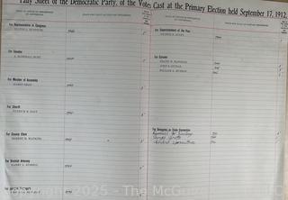 Town of Jackson NY 17 x 18 x 26 Galvanized Election Box and Duplicate Records Circa 1910-20.  See All the Photos in the Gallery<br><br>Distribute Individual Pages w/ "William J. McGuire" Signature

<br><br>

Removal Options:<br><br> Sat (Nov 8) & Sun (Nov 9) 11-3pm, 56 Scotch Hill Rd., Cambridge NY 12816<br><br>

Sat (Nov 15) 12-2pm, TMG Warehouse, 2800 Juniper St., Fairfax, VA 22031<br><br>

Request Shipping (david@themcguiregroupllc.com)