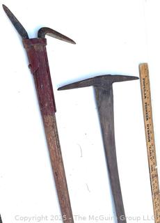Loggers Pickaxe and Lumber Flip Tool Used for Grading<br>

<br><br>

Removal Options:<br><br> Sat (Nov 8) & Sun (Nov 9) 11-3pm, 56 Scotch Hill Rd., Cambridge NY 12816<br><br>

Sat (Nov 15) 12-2pm, TMG Warehouse, 2800 Juniper St., Fairfax, VA 22031<br><br>

Request Shipping (david@themcguiregroupllc.com)