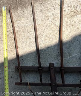 4-Tine Wood/Metal Rake<br>

<br><br>

Removal Options:<br><br> Sat (Nov 8) & Sun (Nov 9) 11-3pm, 56 Scotch Hill Rd., Cambridge NY 12816<br><br>

Sat (Nov 15) 12-2pm, TMG Warehouse, 2800 Juniper St., Fairfax, VA 22031<br><br>

Request Shipping (david@themcguiregroupllc.com)