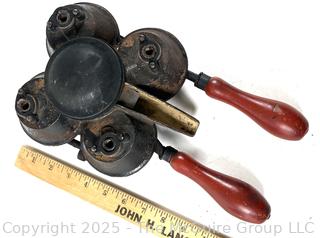 Early Mechanical Milking Machine with Red Wood Handles<br>

<br><br>

Removal Options:<br><br> Sat (Nov 8) & Sun (Nov 9) 11-3pm, 56 Scotch Hill Rd., Cambridge NY 12816<br><br>

Sat (Nov 15) 12-2pm, TMG Warehouse, 2800 Juniper St., Fairfax, VA 22031<br><br>

Request Shipping (david@themcguiregroupllc.com)