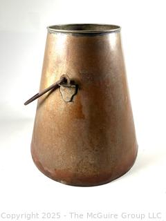 Copper Jug w/ Handle Measures 12"W at Base and 15.5"T<br>

<br><br>

Removal Options:<br><br> Sat (Nov 8) & Sun (Nov 9) 11-3pm, 56 Scotch Hill Rd., Cambridge NY 12816<br><br>

Sat (Nov 15) 12-2pm, TMG Warehouse, 2800 Juniper St., Fairfax, VA 22031<br><br>

Request Shipping (david@themcguiregroupllc.com)