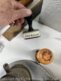Eclectic Grouping Including Insulated Milk Box and Electric Branding Tool.<br>

<br><br>

Removal Options:<br><br> Sat (Nov 8) & Sun (Nov 9) 11-3pm, 56 Scotch Hill Rd., Cambridge NY 12816<br><br>

Sat (Nov 15) 12-2pm, TMG Warehouse, 2800 Juniper St., Fairfax, VA 22031<br><br>

Request Shipping (david@themcguiregroupllc.com) 