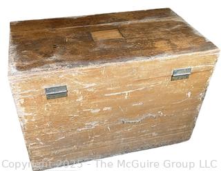 Large Wooden Steamer Trunk <br>

<br><br>

Removal Options:<br><br> Sat (Nov 8) & Sun (Nov 9) 11-3pm, 56 Scotch Hill Rd., Cambridge NY 12816<br><br>

Sat (Nov 15) 12-2pm, TMG Warehouse, 2800 Juniper St., Fairfax, VA 22031<br><br>

Request Shipping (david@themcguiregroupllc.com)