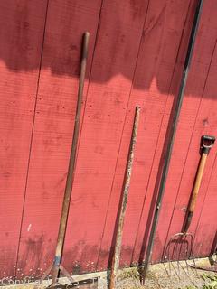 Collection of Lawn and Garden Tools Including Roof Snow Scraper, Crowbars, Drawbar Jack, Barn Floor Scraper, Silage Fork, Pic Axe and Log Peavey<br>

<br><br>

Removal Options:<br><br> Sat (Nov 8) & Sun (Nov 9) 11-3pm, 56 Scotch Hill Rd., Cambridge NY 12816<br><br>

Sat (Nov 15) 12-2pm, TMG Warehouse, 2800 Juniper St., Fairfax, VA 22031<br><br>

Request Shipping (david@themcguiregroupllc.com)