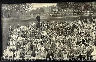 Framed Under Glass Panoramic Black & White Photograph of 33rd National Convention Young People's Christian Union Lake George, NY 1925<br>

<br><br>

Removal Options:<br><br> Sat (Nov 8) & Sun (Nov 9) 11-3pm, 56 Scotch Hill Rd., Cambridge NY 12816<br><br>

Sat (Nov 15) 12-2pm, TMG Warehouse, 2800 Juniper St., Fairfax, VA 22031<br><br>

Request Shipping (david@themcguiregroupllc.com)