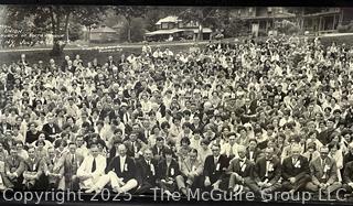 Framed Under Glass Panoramic Black & White Photograph of 33rd National Convention Young People's Christian Union Lake George, NY 1925<br>

<br><br>

Removal Options:<br><br> Sat (Nov 8) & Sun (Nov 9) 11-3pm, 56 Scotch Hill Rd., Cambridge NY 12816<br><br>

Sat (Nov 15) 12-2pm, TMG Warehouse, 2800 Juniper St., Fairfax, VA 22031<br><br>

Request Shipping (david@themcguiregroupllc.com)