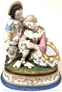 Capodimonte Style Porcelain Romantic Lovers Marked (AC)<br>

<br><br>

Removal Options:<br><br> Sat (Nov 8) & Sun (Nov 9) 11-3pm, 56 Scotch Hill Rd., Cambridge NY 12816<br><br>

Sat (Nov 15) 12-2pm, TMG Warehouse, 2800 Juniper St., Fairfax, VA 22031<br><br>

Request Shipping (david@themcguiregroupllc.com)