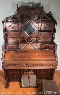 Ornate 1880's Antique Clough & Warren Pump Reed Organ<br>

<br><br>

Removal Options:<br><br> Sat (Nov 8) & Sun (Nov 9) 11-3pm, 56 Scotch Hill Rd., Cambridge NY 12816<br><br>

Sat (Nov 15) 12-2pm, TMG Warehouse, 2800 Juniper St., Fairfax, VA 22031<br><br>

Request Shipping (david@themcguiregroupllc.com)