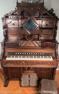 Ornate 1880's Antique Clough & Warren Pump Reed Organ<br>

<br><br>

Removal Options:<br><br> Sat (Nov 8) & Sun (Nov 9) 11-3pm, 56 Scotch Hill Rd., Cambridge NY 12816<br><br>

Sat (Nov 15) 12-2pm, TMG Warehouse, 2800 Juniper St., Fairfax, VA 22031<br><br>

Request Shipping (david@themcguiregroupllc.com)