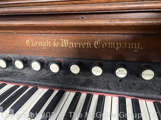 Ornate 1880's Antique Clough & Warren Pump Reed Organ<br>

<br><br>

Removal Options:<br><br> Sat (Nov 8) & Sun (Nov 9) 11-3pm, 56 Scotch Hill Rd., Cambridge NY 12816<br><br>

Sat (Nov 15) 12-2pm, TMG Warehouse, 2800 Juniper St., Fairfax, VA 22031<br><br>

Request Shipping (david@themcguiregroupllc.com)