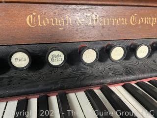 Ornate 1880's Antique Clough & Warren Pump Reed Organ<br>

<br><br>

Removal Options:<br><br> Sat (Nov 8) & Sun (Nov 9) 11-3pm, 56 Scotch Hill Rd., Cambridge NY 12816<br><br>

Sat (Nov 15) 12-2pm, TMG Warehouse, 2800 Juniper St., Fairfax, VA 22031<br><br>

Request Shipping (david@themcguiregroupllc.com)