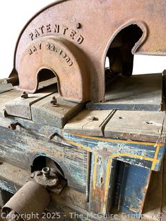 Belt-Powered Grain Thresher Made by Farmers' Manufacturing Company Ohio Circa 1900<br>

<br><br>

Removal Options:<br><br> Sat (Nov 8) & Sun (Nov 9) 11-3pm, 56 Scotch Hill Rd., Cambridge NY 12816<br><br>

Sat (Nov 15) 12-2pm, TMG Warehouse, 2800 Juniper St., Fairfax, VA 22031<br><br>

Request Shipping (david@themcguiregroupllc.com) 