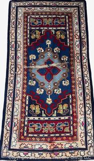 Turkish Konya Seljuk Handwoven Wool Area Rug 36 x 71<br>

<br><br>

Removal Options:<br><br> Sat (Nov 8) & Sun (Nov 9) 11-3pm, 56 Scotch Hill Rd., Cambridge NY 12816<br><br>

Sat (Nov 15) 12-2pm, TMG Warehouse, 2800 Juniper St., Fairfax, VA 22031<br><br>

Request Shipping (david@themcguiregroupllc.com)