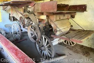 Antique Threshing Machine Used to Separate Grain From Stalks and Husks.  Butterworth's Pat. 1884 Stenciled on Original Yellow Paint<br>

<br><br>

Removal Options:<br><br> Sat (Nov 8) & Sun (Nov 9) 11-3pm, 56 Scotch Hill Rd., Cambridge NY 12816<br><br>

Sat (Nov 15) 12-2pm, TMG Warehouse, 2800 Juniper St., Fairfax, VA 22031<br><br>

Request Shipping (david@themcguiregroupllc.com)
