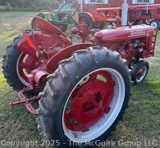 1949 IH Farmall Model C Tractor. This Model Built 1948-1953. 20HP<br>

<br><br>

Removal Options:<br><br> Sat (Nov 8) & Sun (Nov 9) 11-3pm, 56 Scotch Hill Rd., Cambridge NY 12816<br><br>

Sat (Nov 15) 12-2pm, TMG Warehouse, 2800 Juniper St., Fairfax, VA 22031<br><br>

Request Shipping (david@themcguiregroupllc.com)