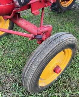 1951 Massey Harris "Pony" Model Tractor. Manufactured by M-H in France and Sold in the US 1951-56. 12HP<br>

<br><br>

Removal Options:<br><br> Sat (Nov 8) & Sun (Nov 9) 11-3pm, 56 Scotch Hill Rd., Cambridge NY 12816<br><br>

Sat (Nov 15) 12-2pm, TMG Warehouse, 2800 Juniper St., Fairfax, VA 22031<br><br>

Request Shipping (david@themcguiregroupllc.com)