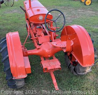 1936 ALLIS-CHALMERS Model WC, Manufactured From 1933-1948.  22HP  Knotable for Features Such as Its Two Clutch System, Independent PTO Operation and Power Shift Rear Wheels for Adjustable Tread Width. <br>

<br><br>

Removal Options:<br><br> Sat (Nov 8) & Sun (Nov 9) 11-3pm, 56 Scotch Hill Rd., Cambridge NY 12816<br><br>

Sat (Nov 15) 12-2pm, TMG Warehouse, 2800 Juniper St., Fairfax, VA 22031<br><br>

Request Shipping (david@themcguiregroupllc.com)