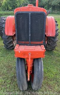 1936 ALLIS-CHALMERS Model WC, Manufactured From 1933-1948.  22HP  Knotable for Features Such as Its Two Clutch System, Independent PTO Operation and Power Shift Rear Wheels for Adjustable Tread Width. <br>

<br><br>

Removal Options:<br><br> Sat (Nov 8) & Sun (Nov 9) 11-3pm, 56 Scotch Hill Rd., Cambridge NY 12816<br><br>

Sat (Nov 15) 12-2pm, TMG Warehouse, 2800 Juniper St., Fairfax, VA 22031<br><br>

Request Shipping (david@themcguiregroupllc.com)