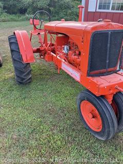 1936 ALLIS-CHALMERS Model WC, Manufactured From 1933-1948.  22HP  Knotable for Features Such as Its Two Clutch System, Independent PTO Operation and Power Shift Rear Wheels for Adjustable Tread Width. <br>

<br><br>

Removal Options:<br><br> Sat (Nov 8) & Sun (Nov 9) 11-3pm, 56 Scotch Hill Rd., Cambridge NY 12816<br><br>

Sat (Nov 15) 12-2pm, TMG Warehouse, 2800 Juniper St., Fairfax, VA 22031<br><br>

Request Shipping (david@themcguiregroupllc.com)