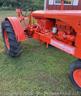 1936 ALLIS-CHALMERS Model WC, Manufactured From 1933-1948.  22HP  Knotable for Features Such as Its Two Clutch System, Independent PTO Operation and Power Shift Rear Wheels for Adjustable Tread Width. <br>

<br><br>

Removal Options:<br><br> Sat (Nov 8) & Sun (Nov 9) 11-3pm, 56 Scotch Hill Rd., Cambridge NY 12816<br><br>

Sat (Nov 15) 12-2pm, TMG Warehouse, 2800 Juniper St., Fairfax, VA 22031<br><br>

Request Shipping (david@themcguiregroupllc.com)