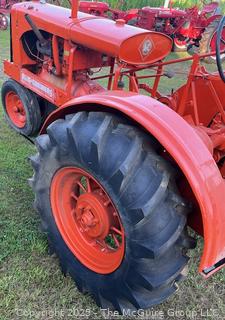 1936 ALLIS-CHALMERS Model WC, Manufactured From 1933-1948.  22HP  Knotable for Features Such as Its Two Clutch System, Independent PTO Operation and Power Shift Rear Wheels for Adjustable Tread Width. <br>

<br><br>

Removal Options:<br><br> Sat (Nov 8) & Sun (Nov 9) 11-3pm, 56 Scotch Hill Rd., Cambridge NY 12816<br><br>

Sat (Nov 15) 12-2pm, TMG Warehouse, 2800 Juniper St., Fairfax, VA 22031<br><br>

Request Shipping (david@themcguiregroupllc.com)