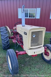 1960 Cockshutt Model 540 Tractor. Built in Canada. 40HP<br>

<br><br>

Removal Options:<br><br> Sat (Nov 8) & Sun (Nov 9) 11-3pm, 56 Scotch Hill Rd., Cambridge NY 12816<br><br>

Sat (Nov 15) 12-2pm, TMG Warehouse, 2800 Juniper St., Fairfax, VA 22031<br><br>

Request Shipping (david@themcguiregroupllc.com)