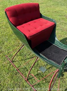 Restored Horse-Drawn Cutter Sleigh Sled w/ Mohair Upholstery<br>

<br><br>

Removal Options:<br><br> Sat (Nov 8) & Sun (Nov 9) 11-3pm, 56 Scotch Hill Rd., Cambridge NY 12816<br><br>

Sat (Nov 15) 12-2pm, TMG Warehouse, 2800 Juniper St., Fairfax, VA 22031<br><br>

Request Shipping (david@themcguiregroupllc.com)

