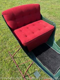 Restored Horse-Drawn Cutter Sleigh Sled w/ Mohair Upholstery<br>

<br><br>

Removal Options:<br><br> Sat (Nov 8) & Sun (Nov 9) 11-3pm, 56 Scotch Hill Rd., Cambridge NY 12816<br><br>

Sat (Nov 15) 12-2pm, TMG Warehouse, 2800 Juniper St., Fairfax, VA 22031<br><br>

Request Shipping (david@themcguiregroupllc.com)
