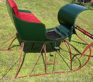 Restored Horse-Drawn Cutter Sleigh Sled w/ Mohair Upholstery<br>

<br><br>

Removal Options:<br><br> Sat (Nov 8) & Sun (Nov 9) 11-3pm, 56 Scotch Hill Rd., Cambridge NY 12816<br><br>

Sat (Nov 15) 12-2pm, TMG Warehouse, 2800 Juniper St., Fairfax, VA 22031<br><br>

Request Shipping (david@themcguiregroupllc.com)
