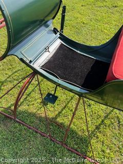 Restored Horse-Drawn Cutter Sleigh Sled w/ Mohair Upholstery<br>

<br><br>

Removal Options:<br><br> Sat (Nov 8) & Sun (Nov 9) 11-3pm, 56 Scotch Hill Rd., Cambridge NY 12816<br><br>

Sat (Nov 15) 12-2pm, TMG Warehouse, 2800 Juniper St., Fairfax, VA 22031<br><br>

Request Shipping (david@themcguiregroupllc.com)
