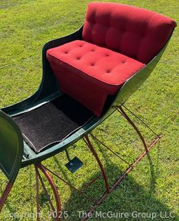 Restored Horse-Drawn Cutter Sleigh Sled w/ Mohair Upholstery<br>

<br><br>

Removal Options:<br><br> Sat (Nov 8) & Sun (Nov 9) 11-3pm, 56 Scotch Hill Rd., Cambridge NY 12816<br><br>

Sat (Nov 15) 12-2pm, TMG Warehouse, 2800 Juniper St., Fairfax, VA 22031<br><br>

Request Shipping (david@themcguiregroupllc.com)
