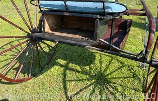 Horse-Drawn Sulky Cart w/ Mohair Seat Cushion<br>

<br><br>

Removal Options:<br><br> Sat (Nov 8) & Sun (Nov 9) 11-3pm, 56 Scotch Hill Rd., Cambridge NY 12816<br><br>

Sat (Nov 15) 12-2pm, TMG Warehouse, 2800 Juniper St., Fairfax, VA 22031<br><br>

Request Shipping (david@themcguiregroupllc.com)