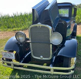 1931 Essex Super Six Town Two (2) Door Sedan. Made by Hudson Motor Car Co. See All Photos in the Gallery.<br>

<br><br>

Removal Options:<br><br> Sat (Nov 8) & Sun (Nov 9) 11-3pm, 56 Scotch Hill Rd., Cambridge NY 12816<br><br>

Sat (Nov 15) 12-2pm, TMG Warehouse, 2800 Juniper St., Fairfax, VA 22031<br><br>

Request Shipping (david@themcguiregroupllc.com)