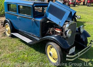 1931 Essex Super Six Town Two (2) Door Sedan. Made by Hudson Motor Car Co. See All Photos in the Gallery.<br>

<br><br>

Removal Options:<br><br> Sat (Nov 8) & Sun (Nov 9) 11-3pm, 56 Scotch Hill Rd., Cambridge NY 12816<br><br>

Sat (Nov 15) 12-2pm, TMG Warehouse, 2800 Juniper St., Fairfax, VA 22031<br><br>

Request Shipping (david@themcguiregroupllc.com)
