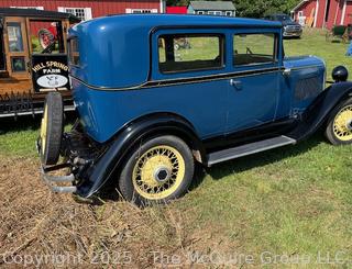 1931 Essex Super Six Town Two (2) Door Sedan. Made by Hudson Motor Car Co. See All Photos in the Gallery.<br>

<br><br>

Removal Options:<br><br> Sat (Nov 8) & Sun (Nov 9) 11-3pm, 56 Scotch Hill Rd., Cambridge NY 12816<br><br>

Sat (Nov 15) 12-2pm, TMG Warehouse, 2800 Juniper St., Fairfax, VA 22031<br><br>

Request Shipping (david@themcguiregroupllc.com)