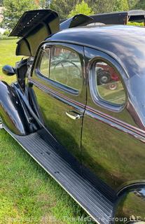 1938 Chevrolet Master Deluxe Capitol Two (2) Door Sedan. Body by Fisher G87, Style # 38-1017, Trim # 76 and Paint # 301.  See All Photos in the Gallery. <br>

<br><br>

Removal Options:<br><br> Sat (Nov 8) & Sun (Nov 9) 11-3pm, 56 Scotch Hill Rd., Cambridge NY 12816<br><br>

Sat (Nov 15) 12-2pm, TMG Warehouse, 2800 Juniper St., Fairfax, VA 22031<br><br>

Request Shipping (david@themcguiregroupllc.com)
