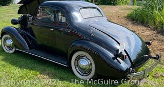 1938 Chevrolet Master Deluxe Capitol Two (2) Door Sedan. Body by Fisher G87, Style # 38-1017, Trim # 76 and Paint # 301.  See All Photos in the Gallery. <br>

<br><br>

Removal Options:<br><br> Sat (Nov 8) & Sun (Nov 9) 11-3pm, 56 Scotch Hill Rd., Cambridge NY 12816<br><br>

Sat (Nov 15) 12-2pm, TMG Warehouse, 2800 Juniper St., Fairfax, VA 22031<br><br>

Request Shipping (david@themcguiregroupllc.com)

