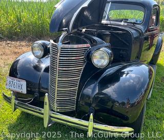 1938 Chevrolet Master Deluxe Capitol Two (2) Door Sedan. Body by Fisher G87, Style # 38-1017, Trim # 76 and Paint # 301.  See All Photos in the Gallery. <br>

<br><br>

Removal Options:<br><br> Sat (Nov 8) & Sun (Nov 9) 11-3pm, 56 Scotch Hill Rd., Cambridge NY 12816<br><br>

Sat (Nov 15) 12-2pm, TMG Warehouse, 2800 Juniper St., Fairfax, VA 22031<br><br>

Request Shipping (david@themcguiregroupllc.com)

