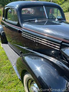 1938 Chevrolet Master Deluxe Capitol Two (2) Door Sedan. Body by Fisher G87, Style # 38-1017, Trim # 76 and Paint # 301.  See All Photos in the Gallery. <br>

<br><br>

Removal Options:<br><br> Sat (Nov 8) & Sun (Nov 9) 11-3pm, 56 Scotch Hill Rd., Cambridge NY 12816<br><br>

Sat (Nov 15) 12-2pm, TMG Warehouse, 2800 Juniper St., Fairfax, VA 22031<br><br>

Request Shipping (david@themcguiregroupllc.com)
