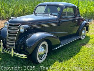 1938 Chevrolet Master Deluxe Capitol Two (2) Door Sedan. Body by Fisher G87, Style # 38-1017, Trim # 76 and Paint # 301.  See All Photos in the Gallery. <br>

<br><br>

Removal Options:<br><br> Sat (Nov 8) & Sun (Nov 9) 11-3pm, 56 Scotch Hill Rd., Cambridge NY 12816<br><br>

Sat (Nov 15) 12-2pm, TMG Warehouse, 2800 Juniper St., Fairfax, VA 22031<br><br>

Request Shipping (david@themcguiregroupllc.com)
