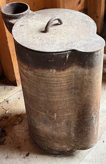 Metal Coal or Wood Fired Tank Heater Used to Keep Cattle Water Troughs From Freezing in Winter<br>

<br><br>

Removal Options:<br><br> Sat (Nov 8) & Sun (Nov 9) 11-3pm, 56 Scotch Hill Rd., Cambridge NY 12816<br><br>

Sat (Nov 15) 12-2pm, TMG Warehouse, 2800 Juniper St., Fairfax, VA 22031<br><br>

Request Shipping (david@themcguiregroupllc.com)