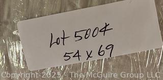 Quilt. Measures 54 x 69" <br>

<br><br>

Removal Options:<br><br> Sat (Nov 8) & Sun (Nov 9) 11-3pm, 56 Scotch Hill Rd., Cambridge NY 12816<br><br>

Sat (Nov 15) 12-2pm, TMG Warehouse, 2800 Juniper St., Fairfax, VA 22031<br><br>

Request Shipping (david@themcguiregroupllc.com)