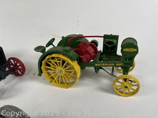 Five (5) Die Cast Metal Toy Tractors <br>

<br><br>

Removal Options:<br><br> Sat (Nov 8) & Sun (Nov 9) 11-3pm, 56 Scotch Hill Rd., Cambridge NY 12816<br><br>

Sat (Nov 15) 12-2pm, TMG Warehouse, 2800 Juniper St., Fairfax, VA 22031<br><br>

Request Shipping (david@themcguiregroupllc.com)