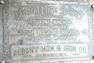 High Speed Washing Machine Manufactured by Michigan Washing Machine Co. Muskegon, MI <br>

<br><br>

Removal Options:<br><br> Sat (Nov 8) & Sun (Nov 9) 11-3pm, 56 Scotch Hill Rd., Cambridge NY 12816<br><br>

Sat (Nov 15) 12-2pm, TMG Warehouse, 2800 Juniper St., Fairfax, VA 22031<br><br>

Request Shipping (david@themcguiregroupllc.com) 