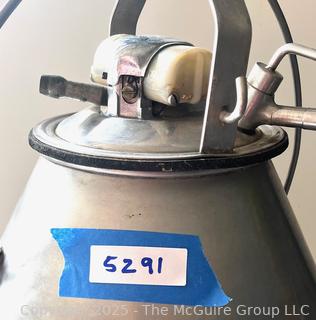 Portable Surge Type Vacuum Milking Machine w/ 10 Gal. Stainless Steel Pail <br>

<br><br>

Removal Options:<br><br> Sat (Nov 8) & Sun (Nov 9) 11-3pm, 56 Scotch Hill Rd., Cambridge NY 12816<br><br>

Sat (Nov 15) 12-2pm, TMG Warehouse, 2800 Juniper St., Fairfax, VA 22031<br><br>

Request Shipping (david@themcguiregroupllc.com) 